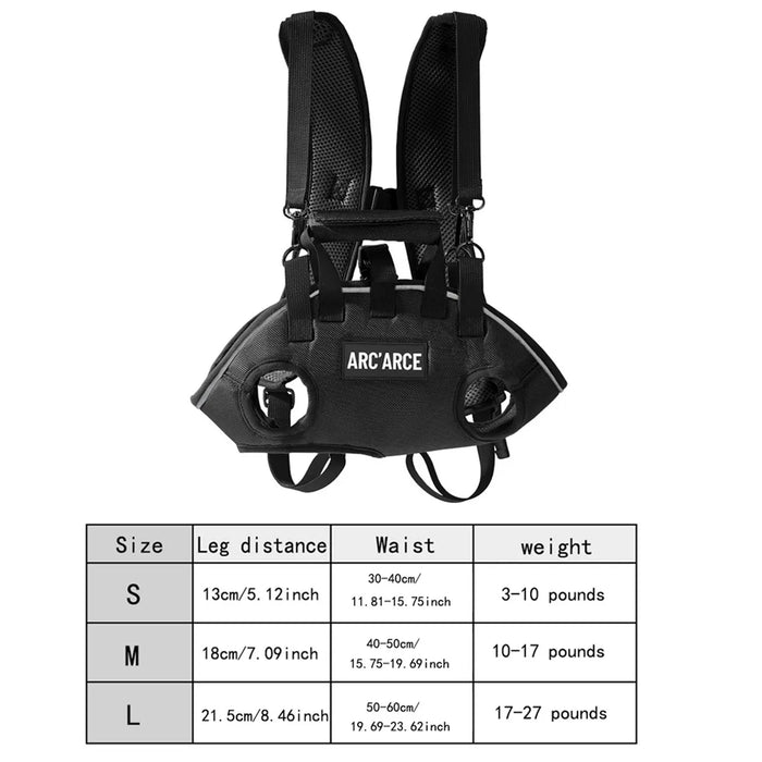 Portable Dog Backpack – Double-Shoulder Pet Carrier with Crossbody Strap